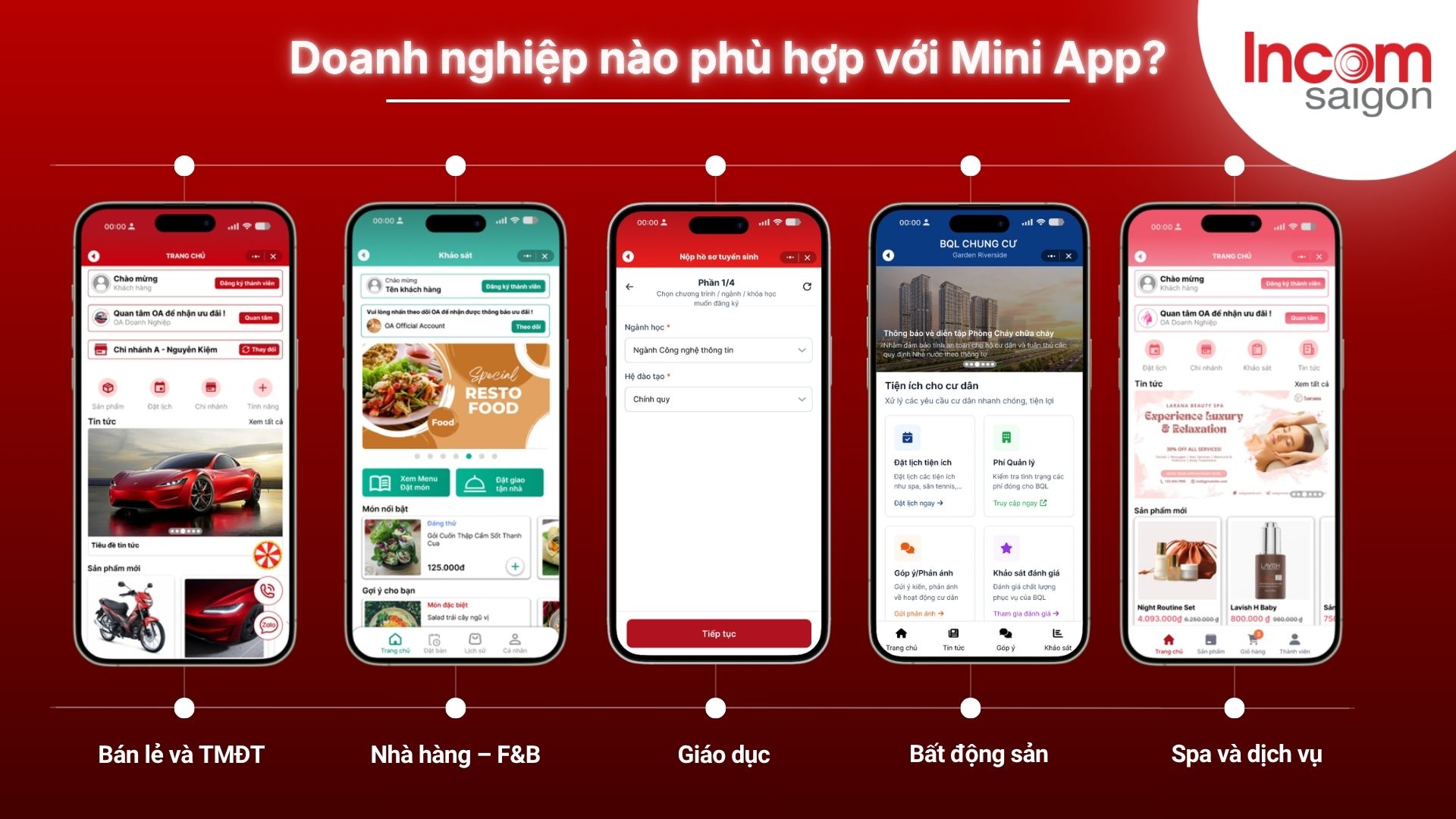 Có nhiều doanh nghiệp phù hợp với Mini App do Incom Sài Gòn triển khai