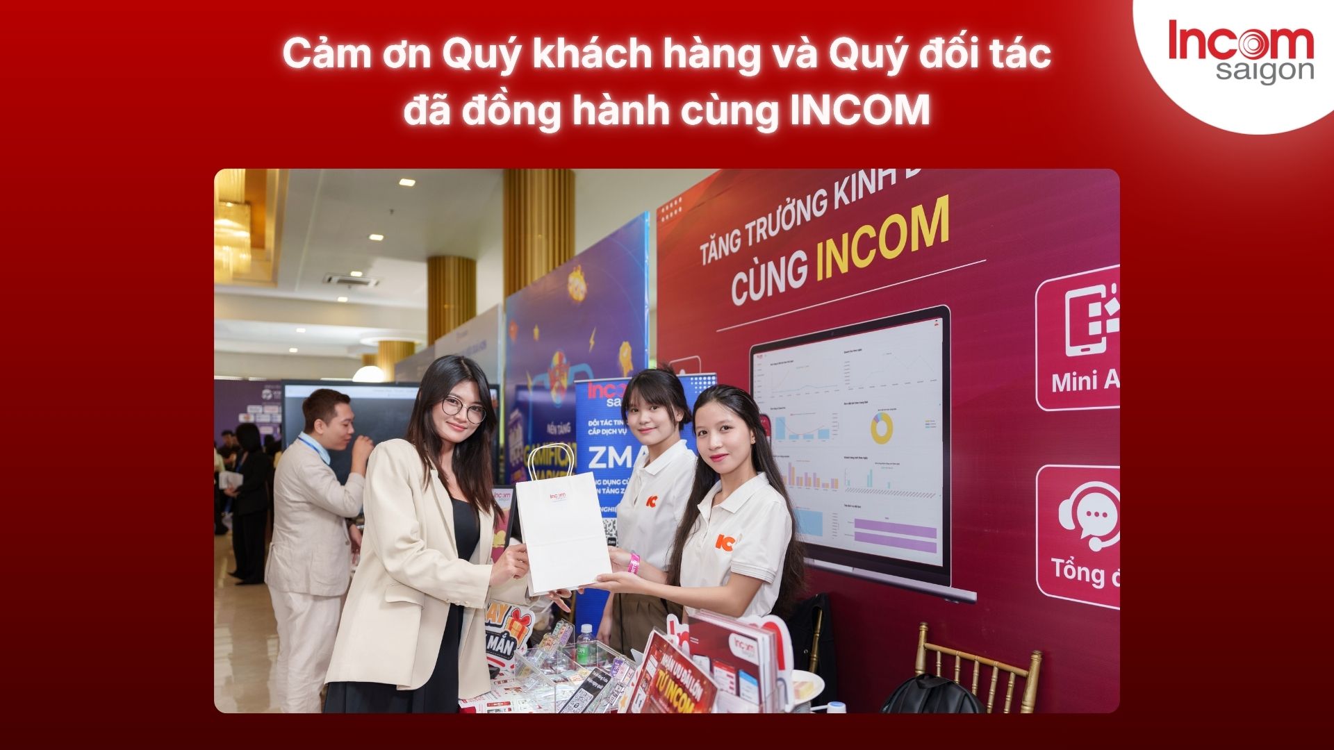Sự kiện GOZ 2026 INCOM giao lưu và trao quà góp phần kết nối với các doanh nghiệp tham gia sự kiện