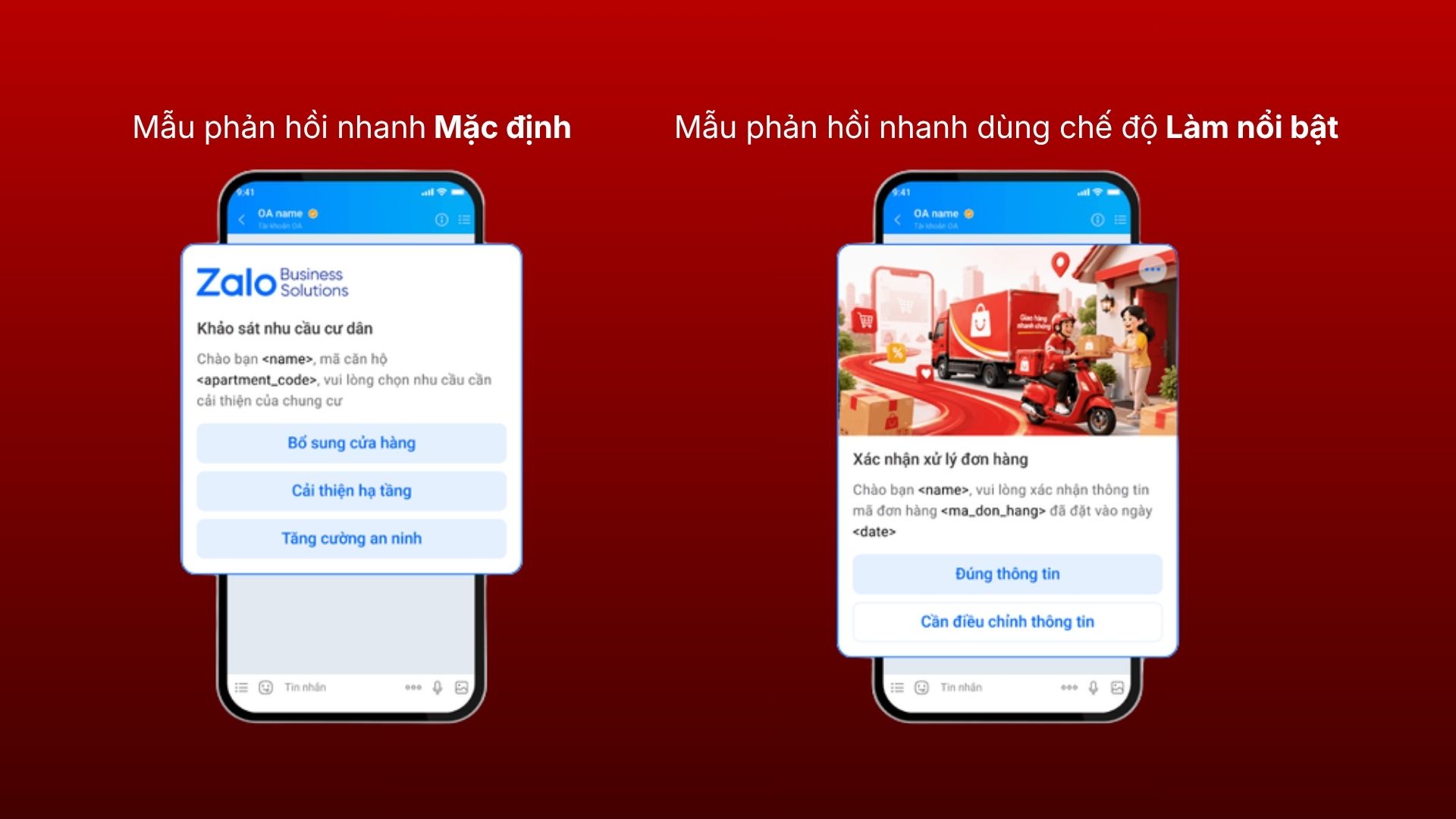 Cấu trúc giúp khách hàng hiểu hơn về mẫu tin phản hồi nhanh