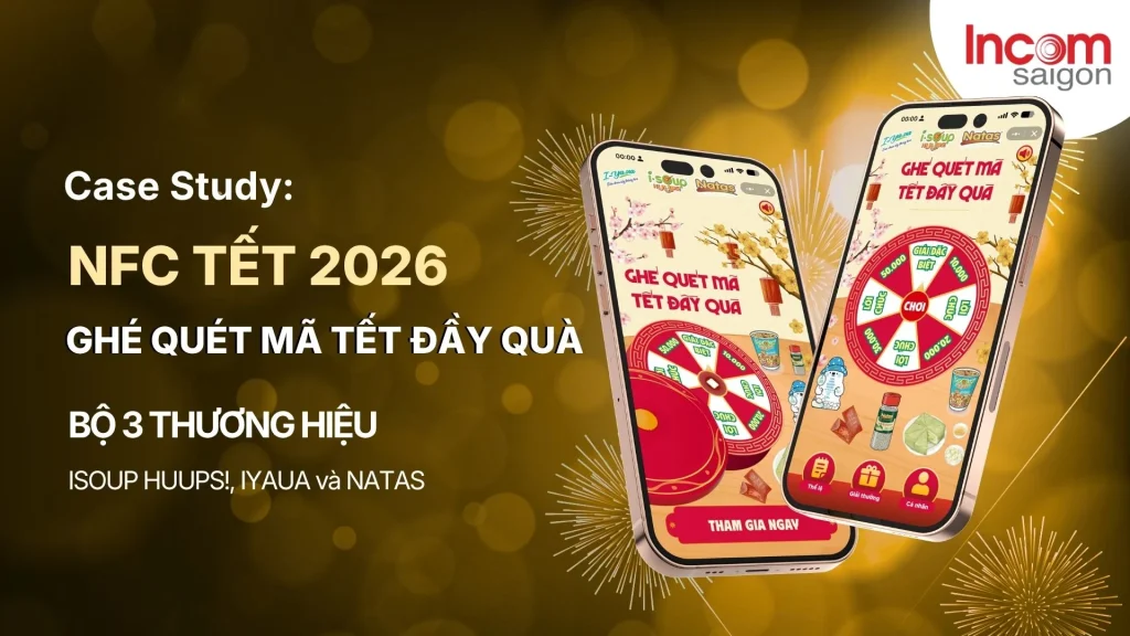 Mini App Tết 2026 Ghé Quét Mã Tết Đầy Quà cho 3 thương hiệu NFC Group