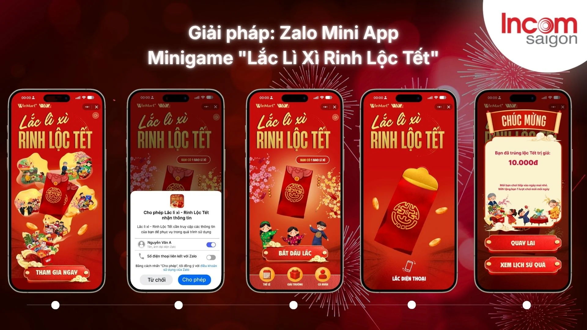 Cơ chế tham gia Minigame Lắc lì xì cực kỳ nhanh và tiện lợi