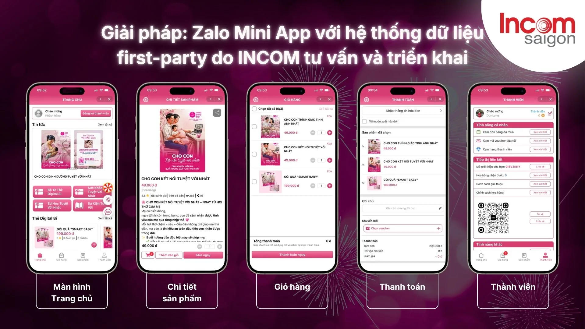 Giải pháp Zalo Mini App mẹ và bé với hệ thống dữ liệu first-party do INCOM triển khai